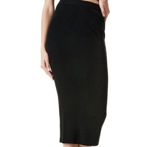 Alice and Olivia Laina ribbed skirt